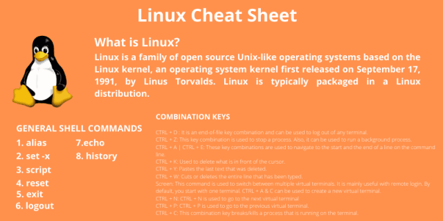 Download Linux Cheat Sheet PDF for Quick Reference