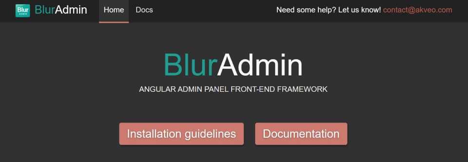 Image of BlurAdmin Webpage