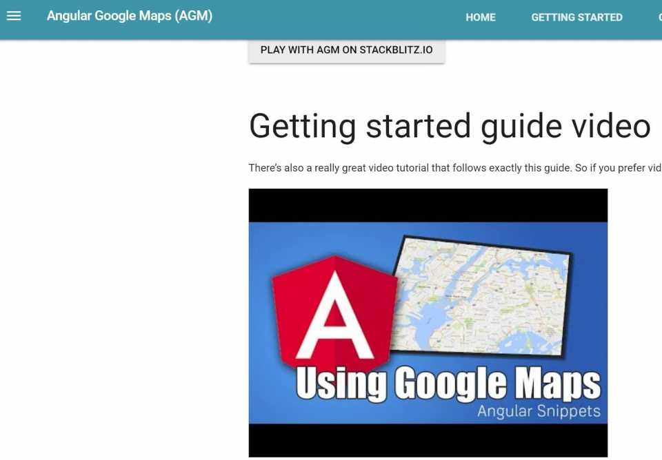 Angular Google Maps Webpage Photo