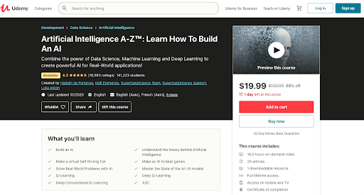 Artificial Intelligence A-Z™: Learn How To Build An AI
