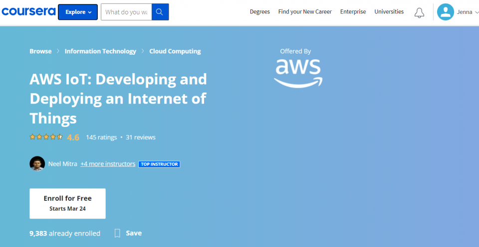 AWS’s AWS IoT: Developing and Deploying an Internet of Things