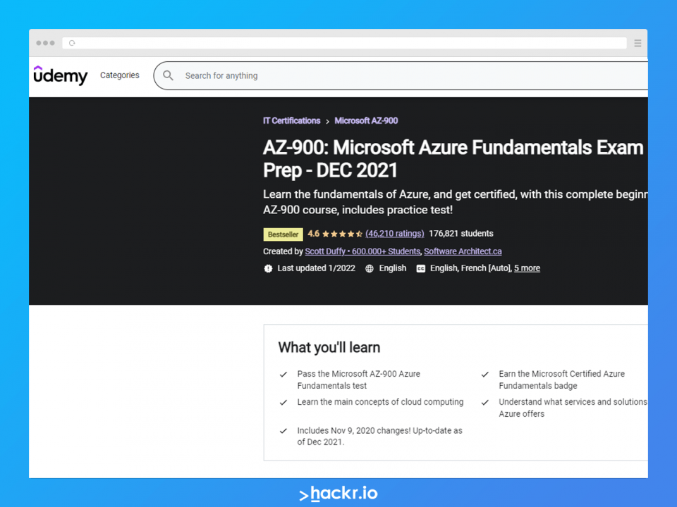 AZ-900: Microsoft Azure Fundamentals Exam Prep - DEC 2021