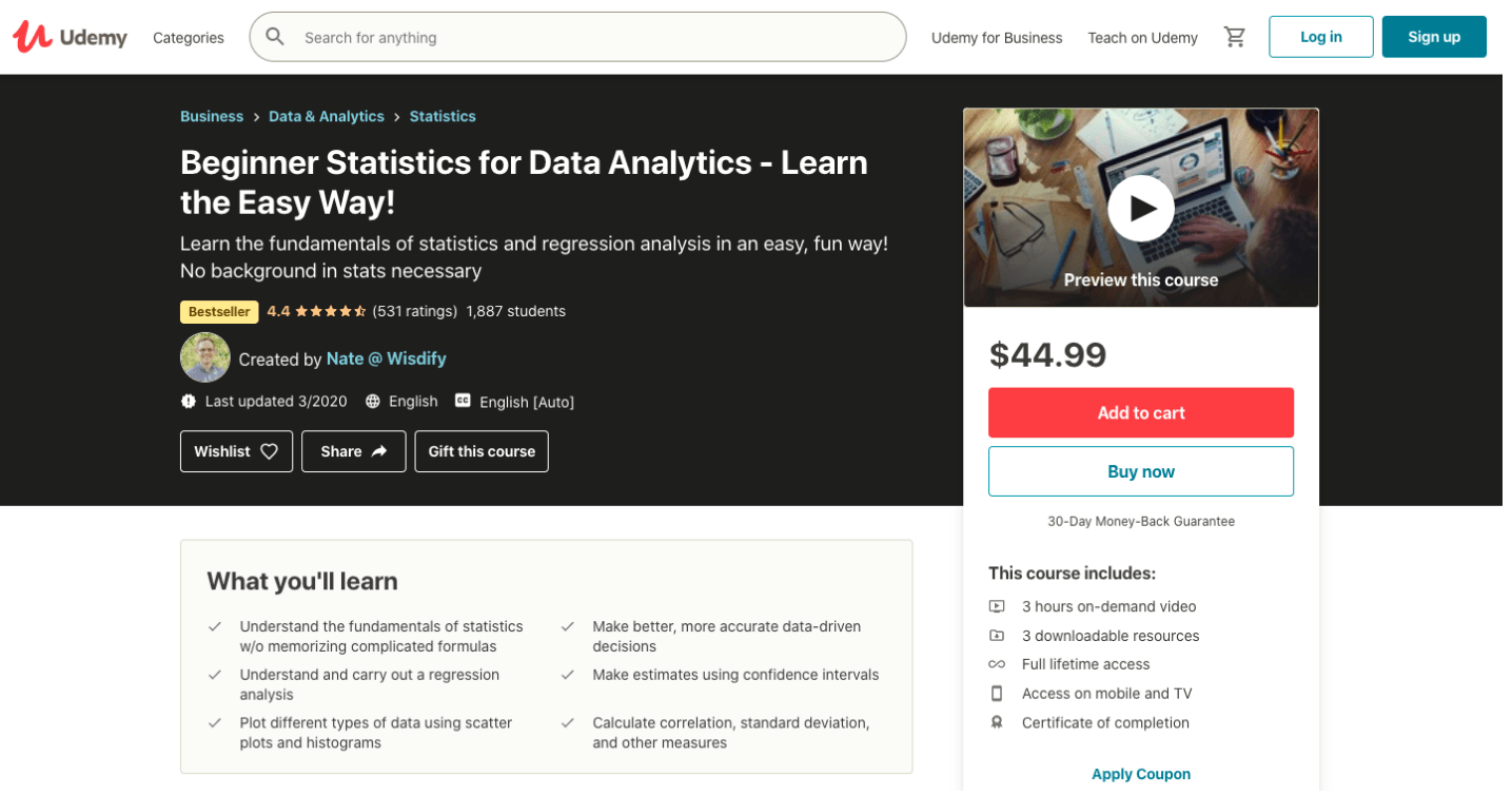Beginner Statistics for Data Analytics - Learn the Easy Way!