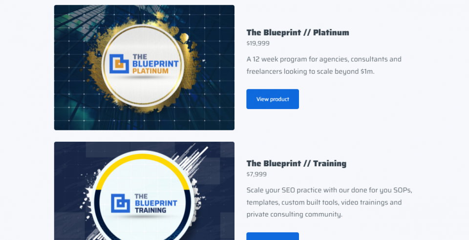 Blueprint’s Platinum Training
