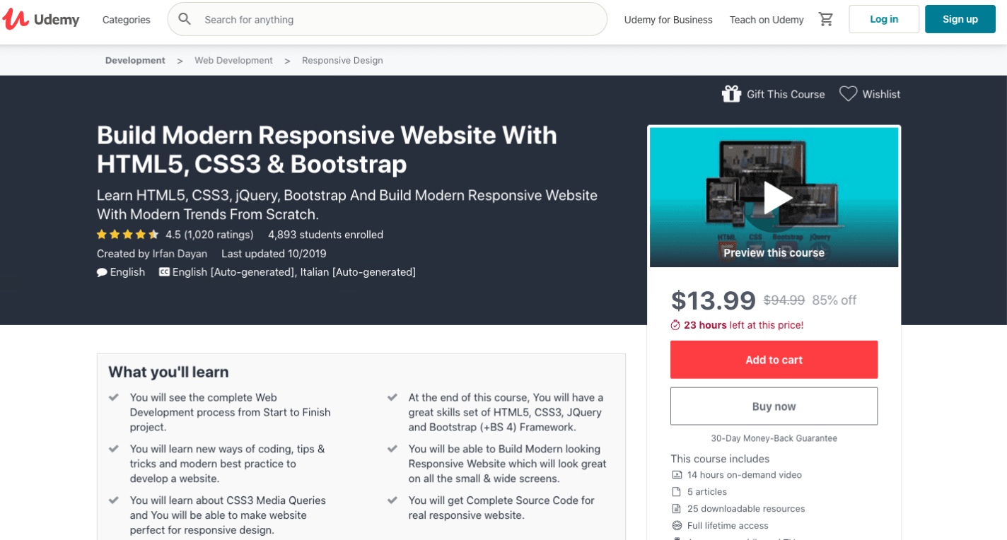 Build Modern Responsive Website With HTML5, CSS3 & Bootstrap