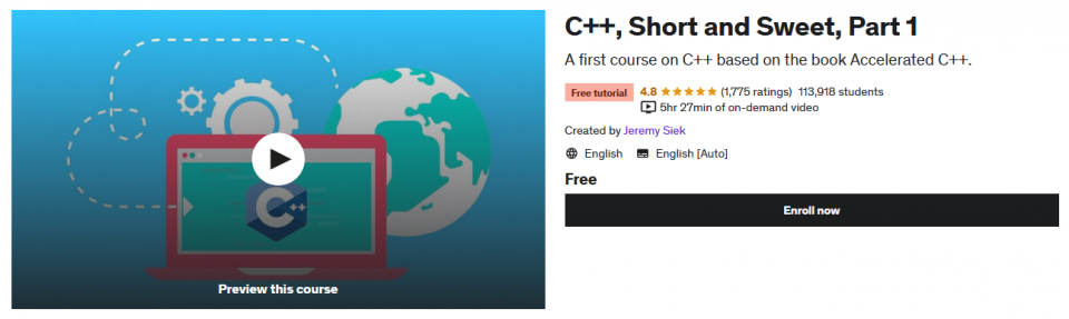 C++ Short and Sweet, Part 1