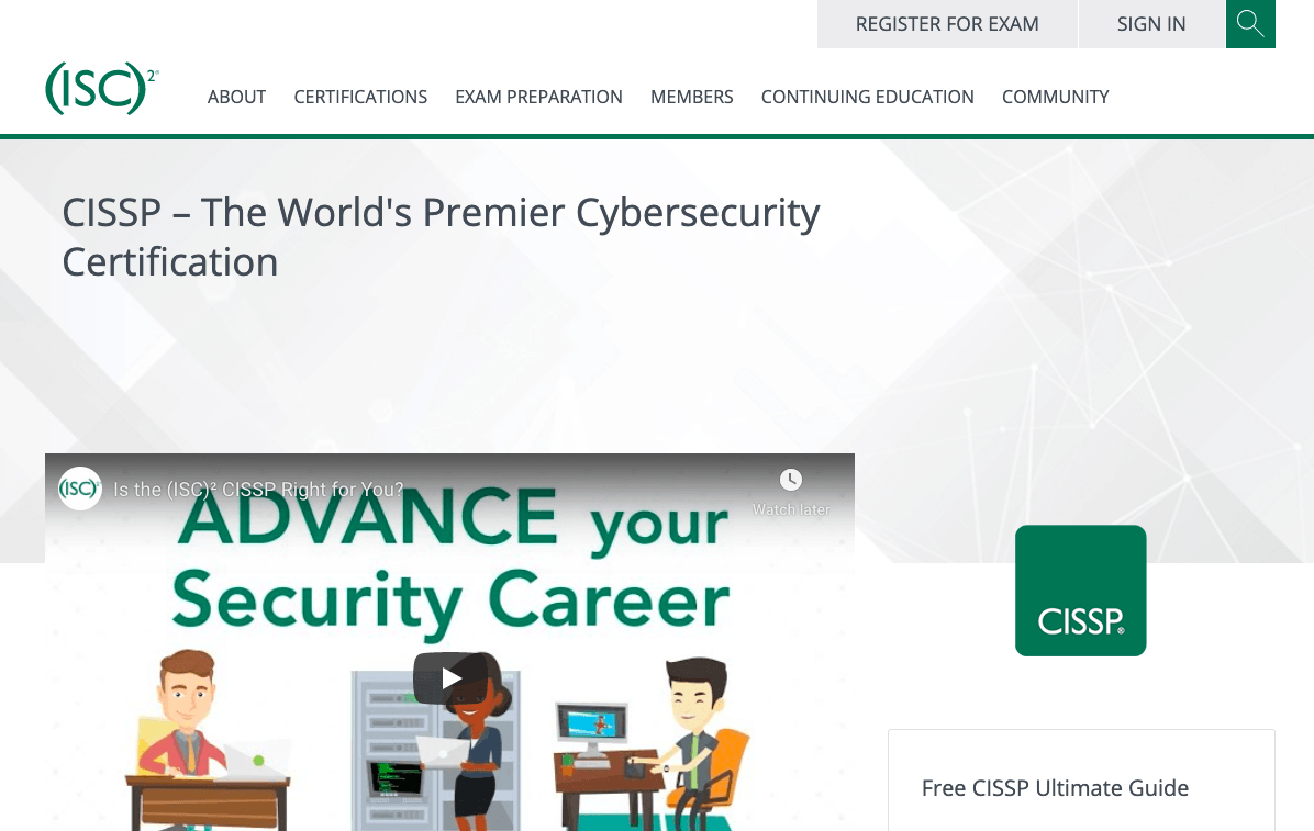CISSP – The World's Premier Cybersecurity Certification