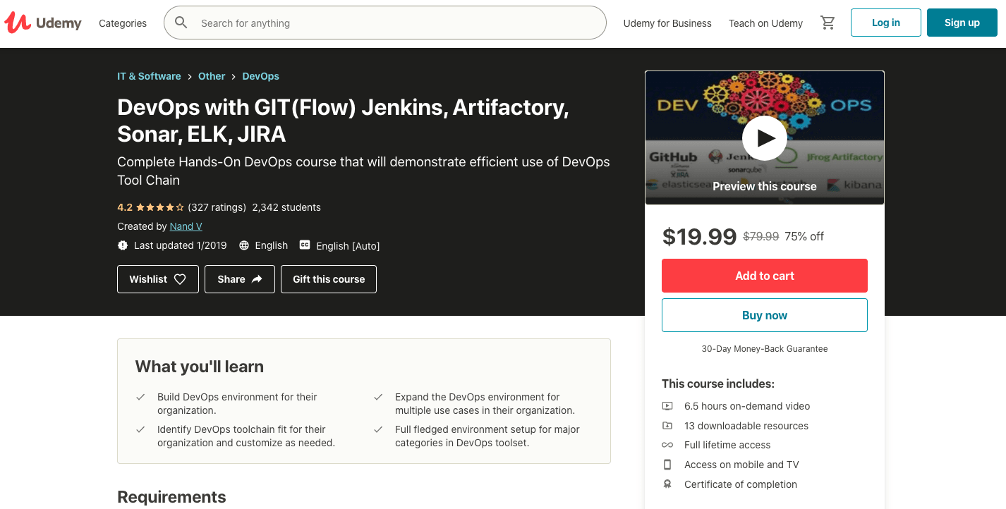 DevOps with GIT(Flow) Jenkins, Artifactory, Sonar, ELK, JIRA
