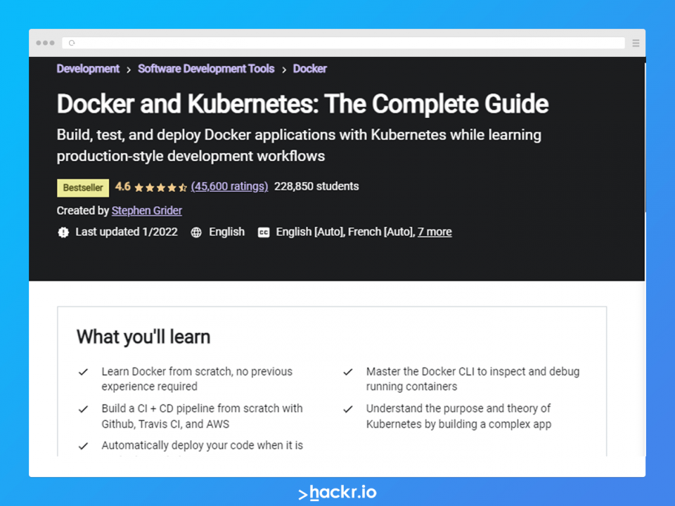 Docker and Kubernetes The Complete Guide