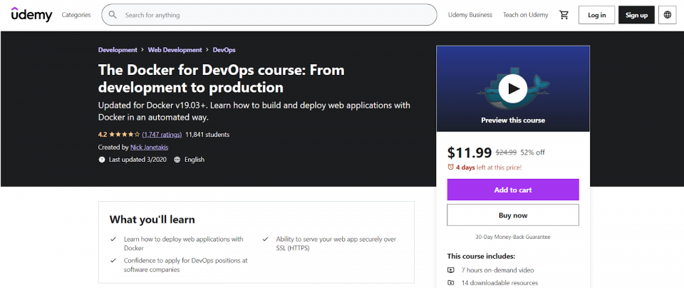 Docker for DevOps Course Webpage