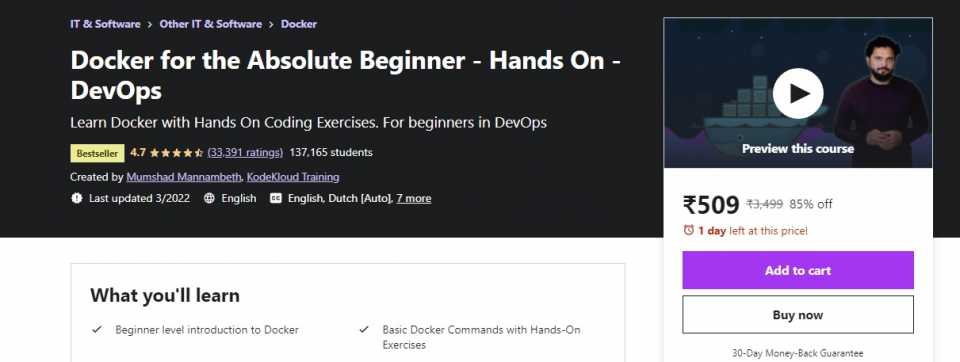 Docker for the Absolute Beginner - Hands-On - DevOps by Udemy