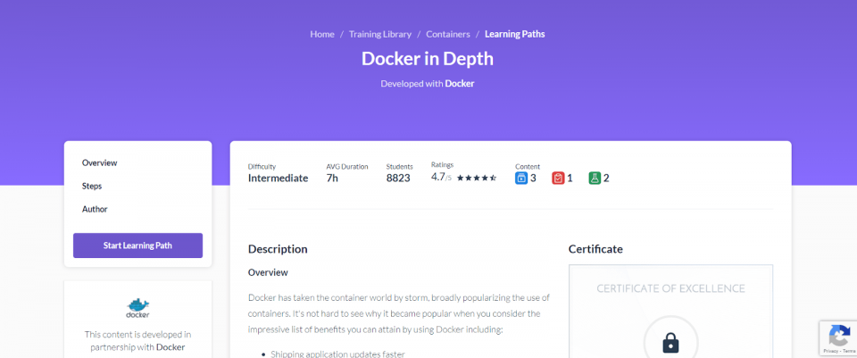 Docker in Depth Course Webpage