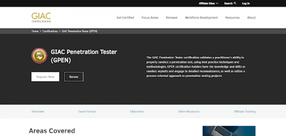 GIAC Penetration Tester (GPEN)