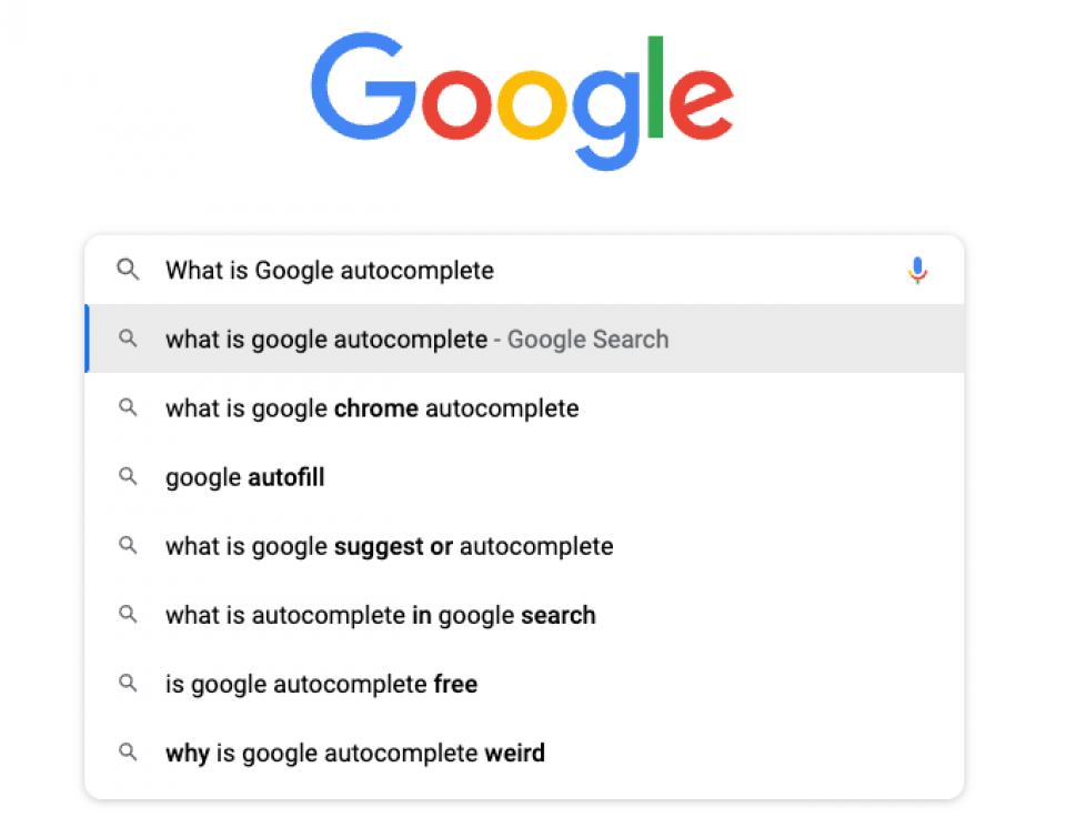 Google autocomplete