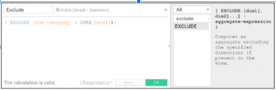 LOD expression in Tableau