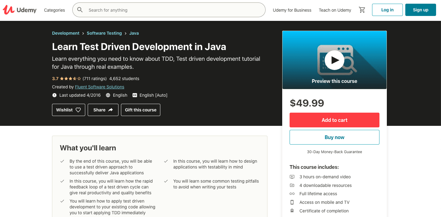 Learn Test Driven Development in Java