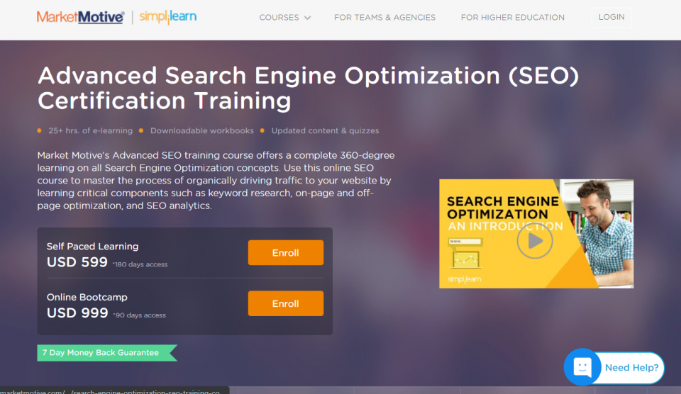 MarketMotive’s Advanced Search Engine Optimization (SEO) Certification Training