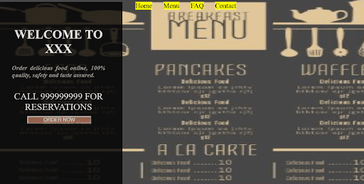 menu navigation