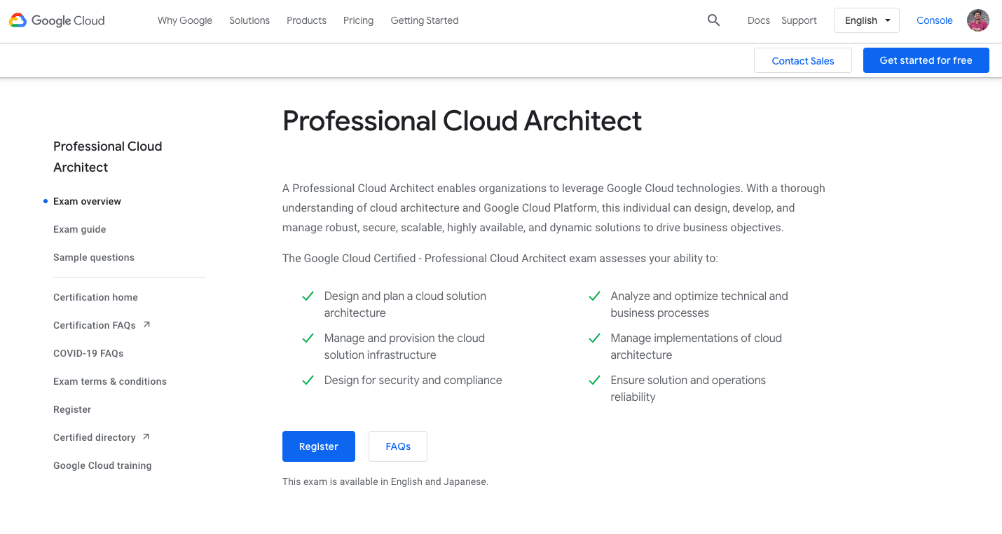 Professional Cloud Architect