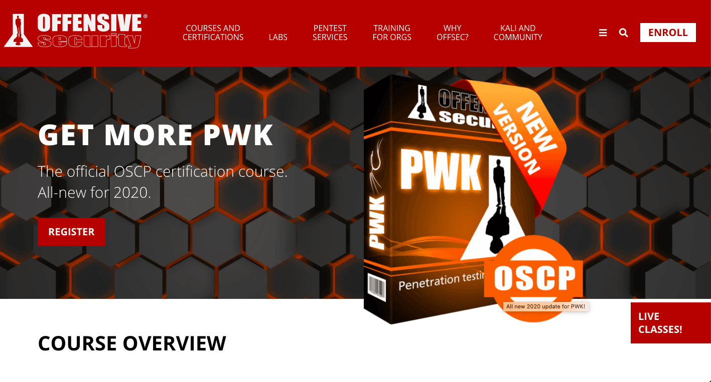 PWK and Offensive Security Certified Professional (OSCP)
