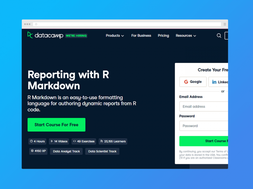 reporting for R markdown