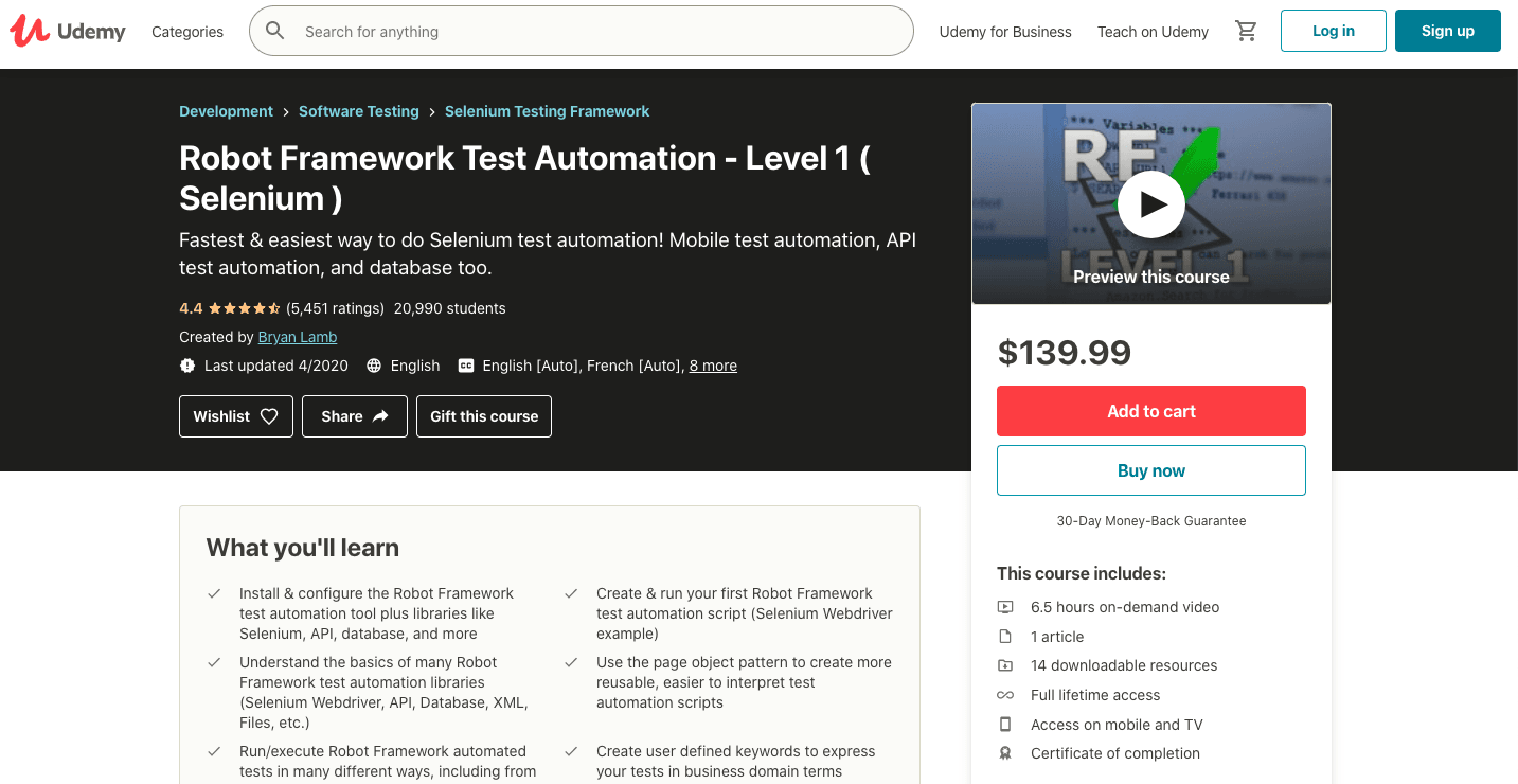 Robot Framework Test Automation - Level 1 ( Selenium )