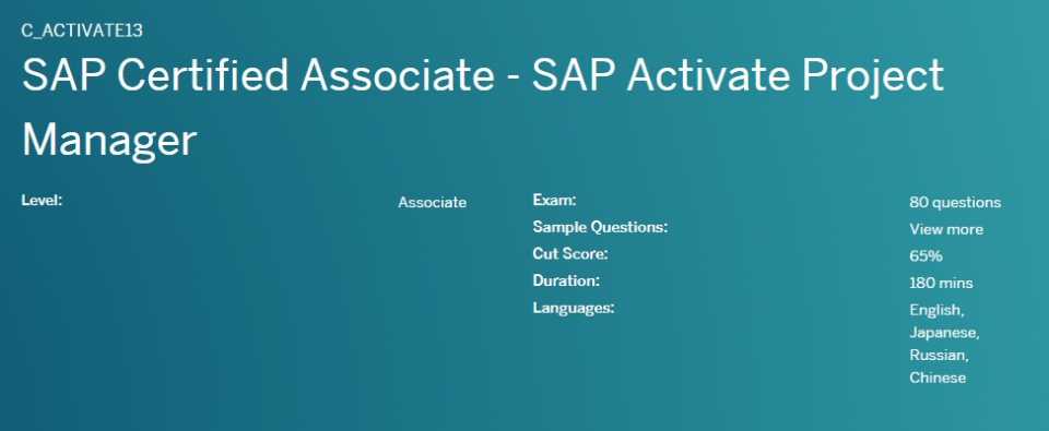 SAP Activate Project Manager