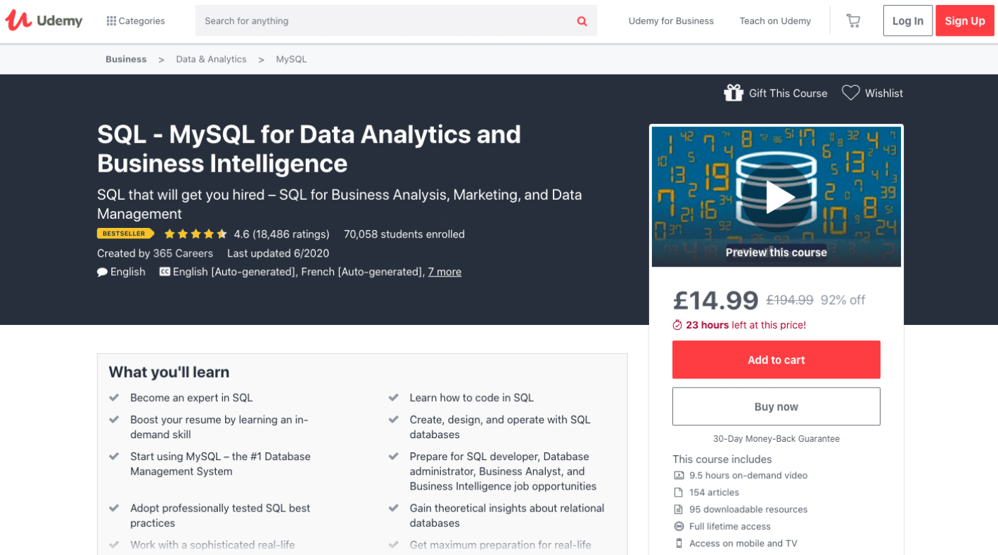 SQL - MySQL for Data Analytics and Business Intelligence