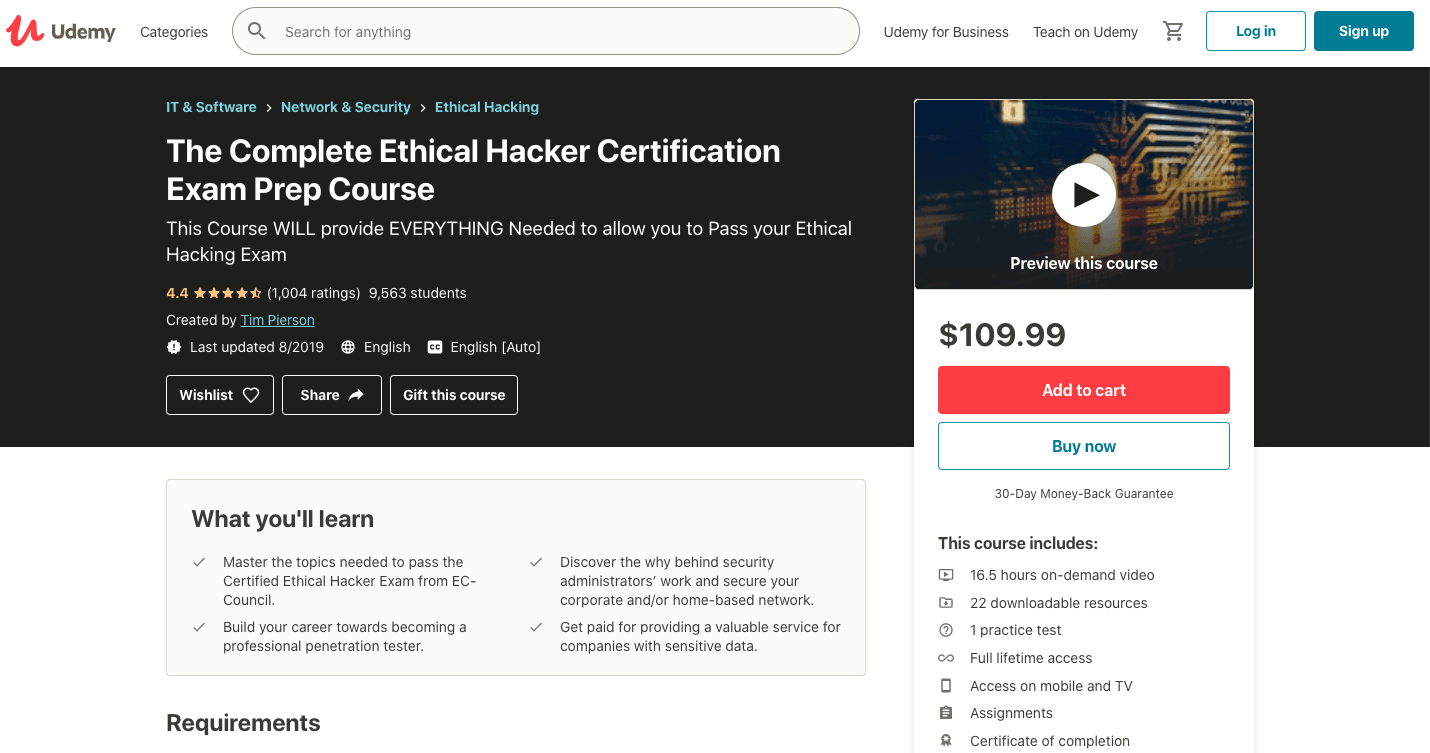 The Complete Ethical Hacker Certification Exam Prep Course