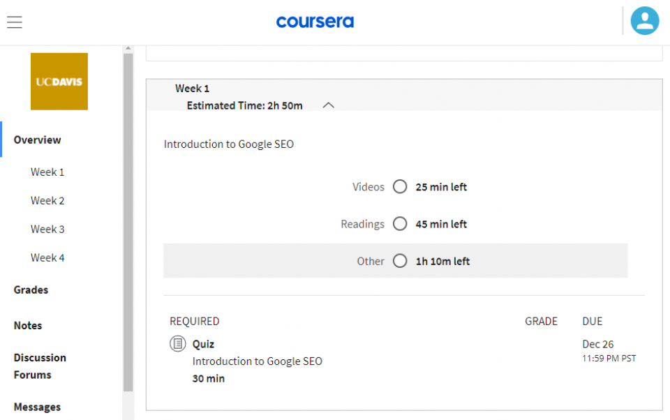 UC Davis’ Search Engine Optimization (SEO) Specialization on Coursera 
