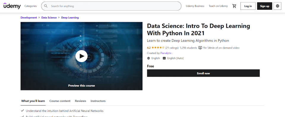 Data Science Deep Learning Course Webpage