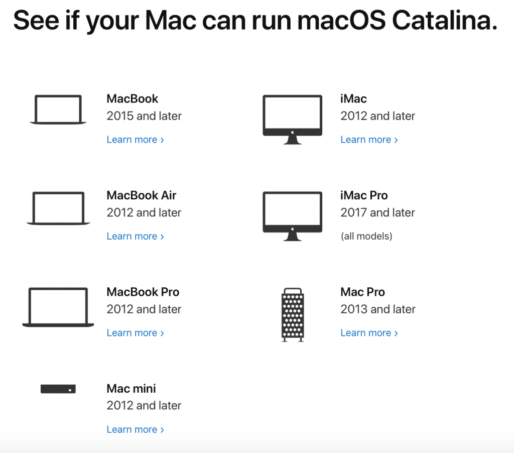 Check if your mac can run new macOS Catalina.