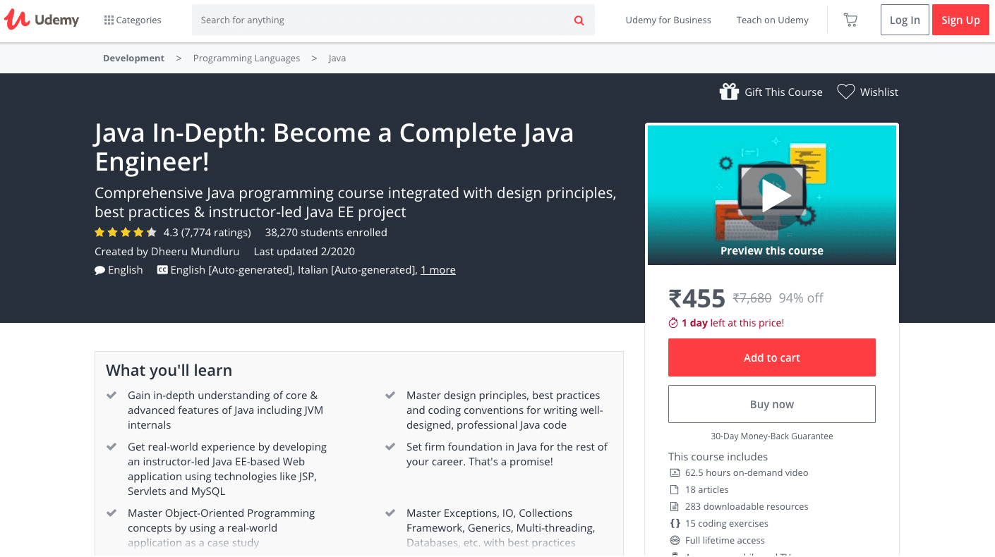 Best Java Courses Online [Recommended by Java Developers]