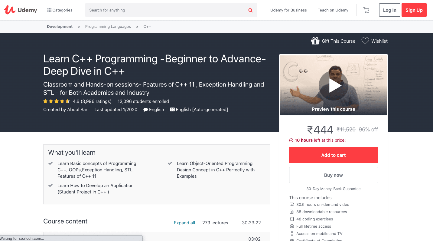 Learn C++ Programming -Beginner to Advance- Deep Dive in C++