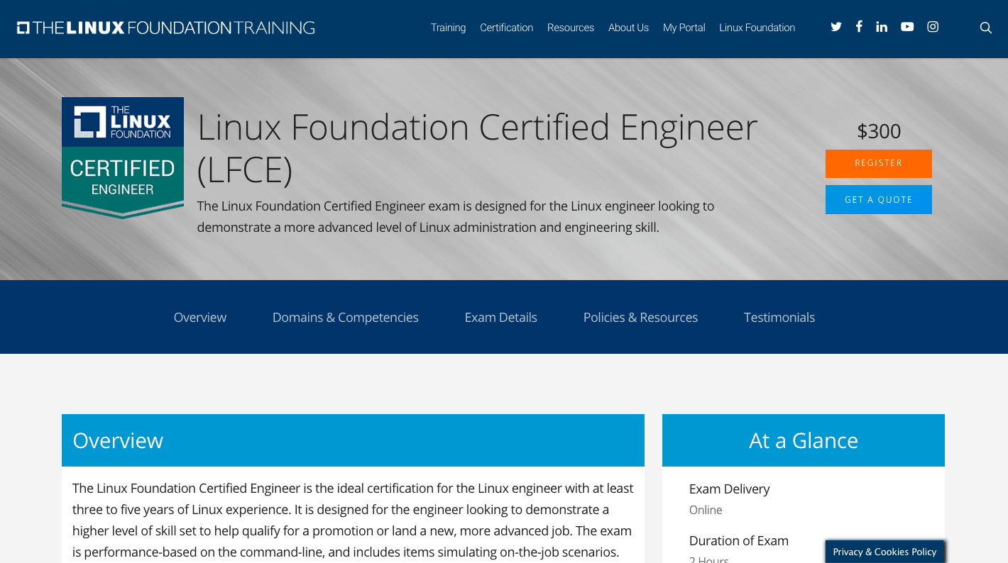 Linux Foundation Certified Engineer (LFCE)
