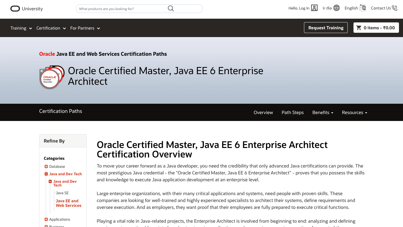 Oracle Certified Master Java Enterprise Architect (OCMJEA)