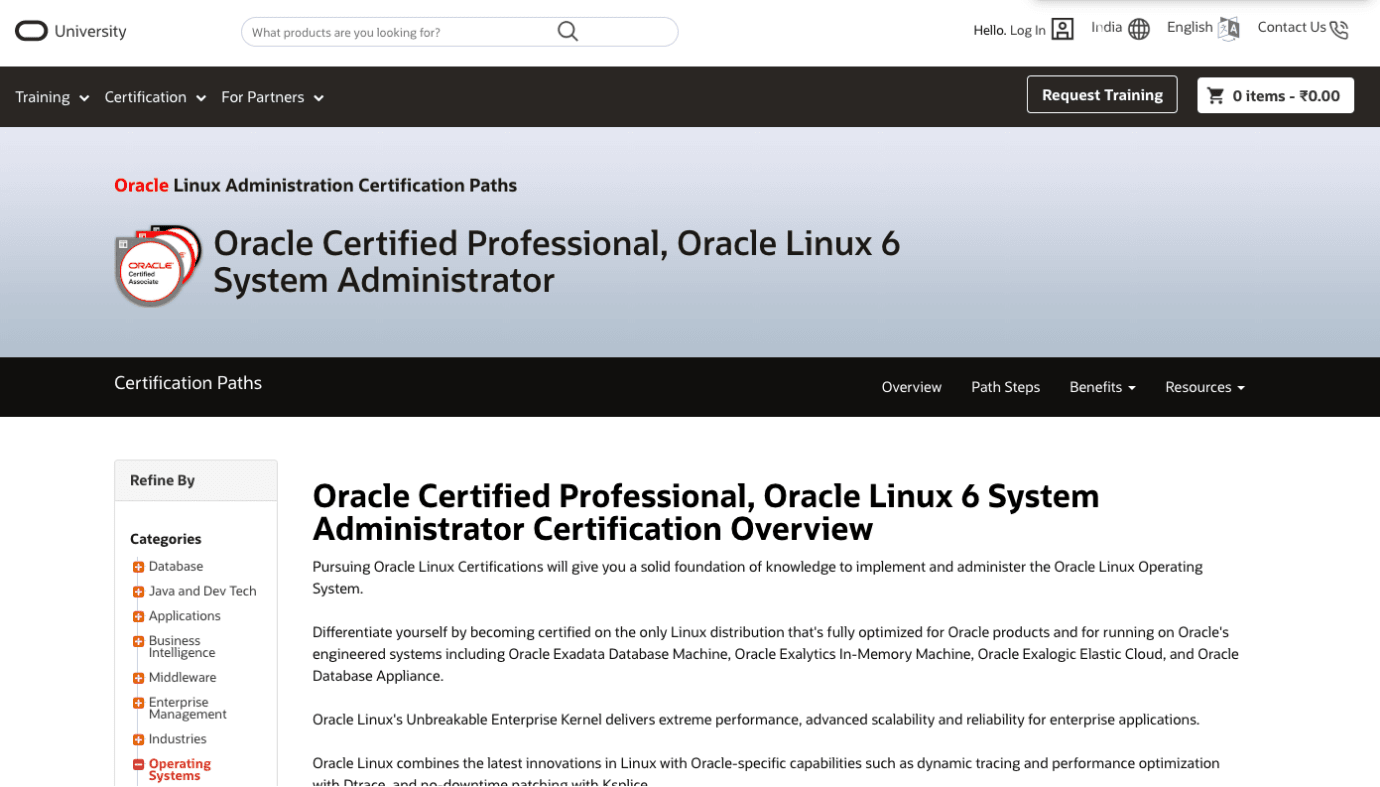 Oracle Certified Professional (OCP) | Oracle Linux 6 System Administrator