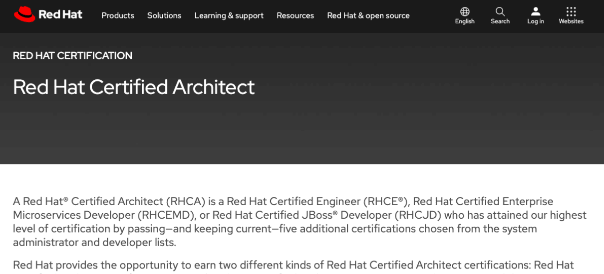 Red Hat Certified Architect